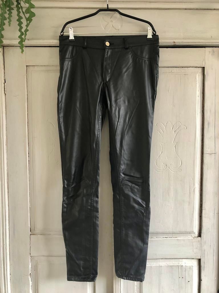 Mooie zwart leren JEANS van SUPERTRASH Mt 31, Ophalen, Zwart, Maat 42/44 (L), Zo goed als nieuw