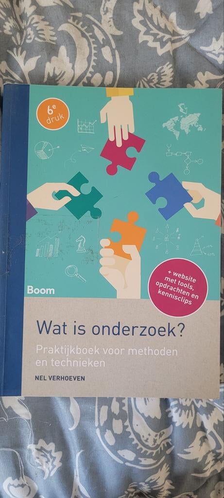 Wat is onderzoek? Praktijkboek methoden en technieken, Boeken, Zo goed als nieuw, Nel Verhoeven, Gamma, HBO