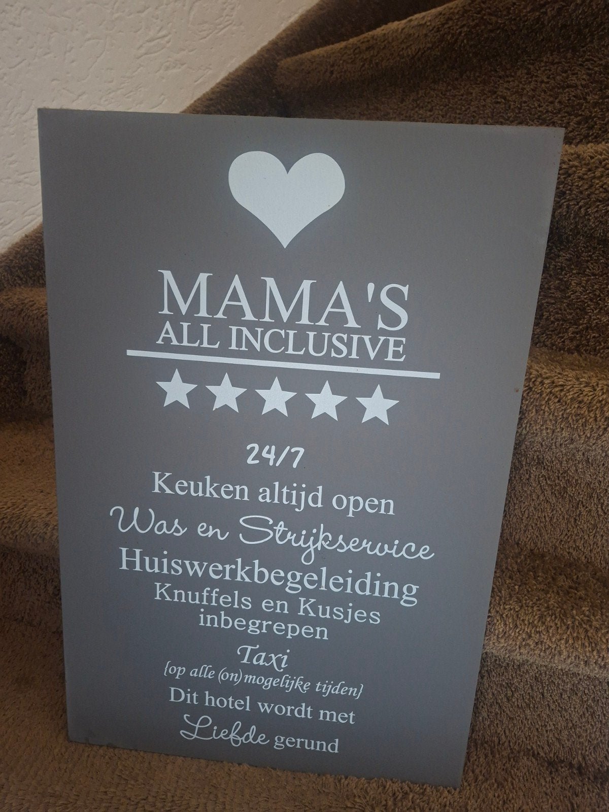 houten decoratie met tekst, 40 cm, Hout, 60 cm, Ophalen of Verzenden