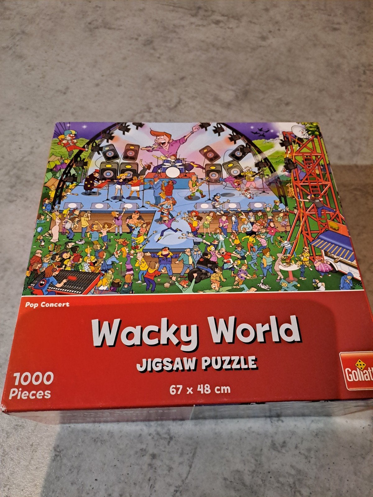 Wacky World Jigsaw Puzzle Pop Concert 1000 stukjes Goliath, Ophalen of Verzenden, 500 t/m 1500 stukjes, Gebruikt, Legpuzzel