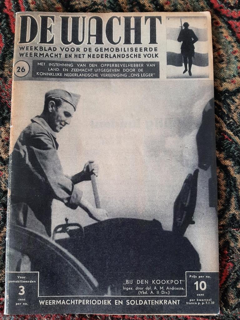 De Wacht nr 26 weekblad Mobilisatie, Ophalen of Verzenden, Landmacht, Tweede Wereldoorlog, Gelezen