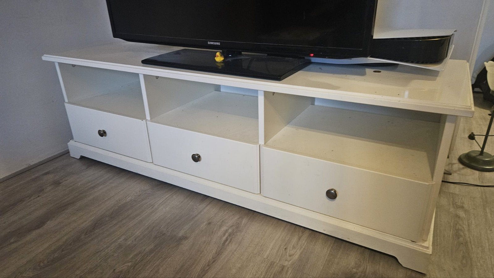 Ikea TV meubel wit Liatorp, Ophalen, Gebruikt, 25 tot 50 cm, Minder dan 100 cm