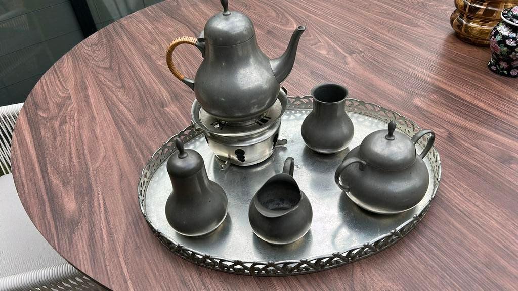 Servies tin, Antiek en Kunst, Ophalen of Verzenden
