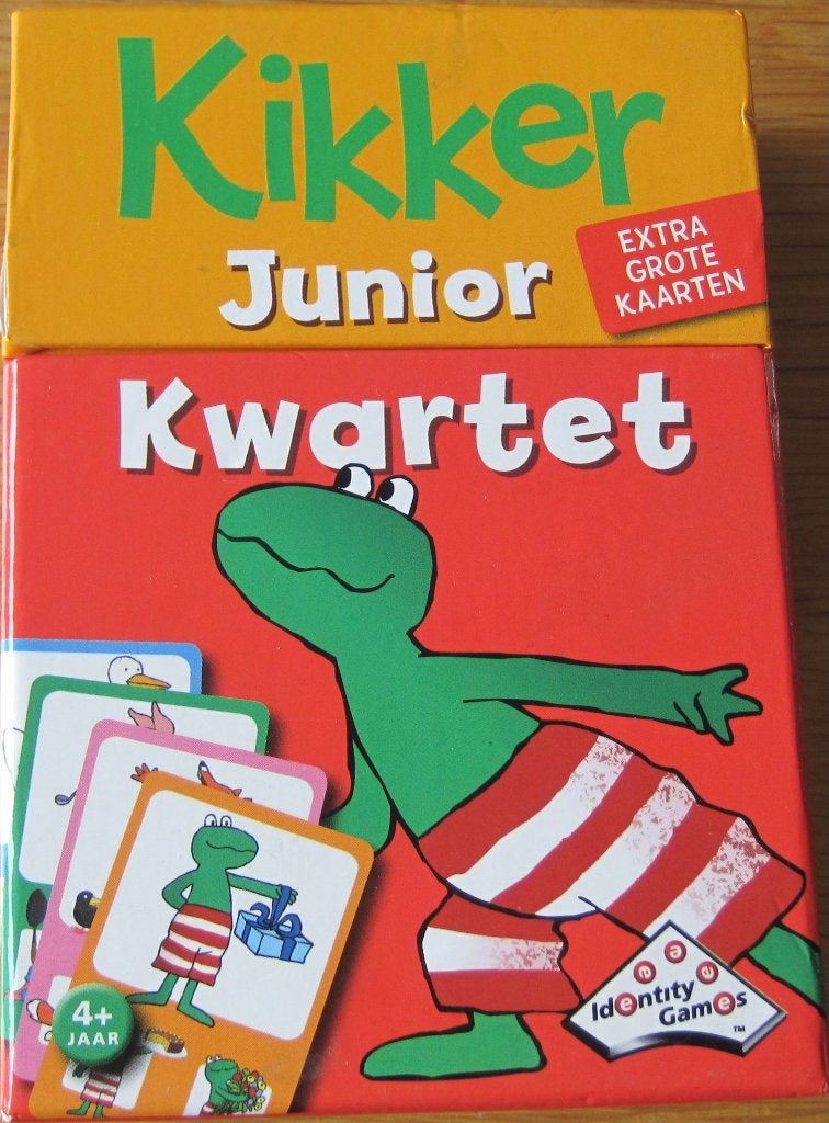 Junior kwartet Kikker en vrienden - extra grote kaarten, Een of twee spelers, Ophalen of Verzenden, Zo goed als nieuw, Identity Games International BV