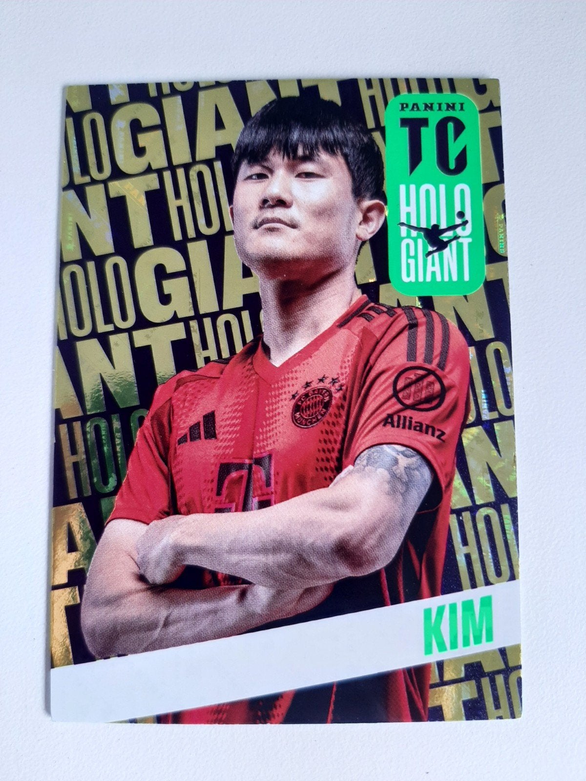 Panini Top Class Holo Giant Kim Min-jae Bayern München, Ophalen of Verzenden, Zo goed als nieuw, Buitenlandse clubs, Spelerskaart