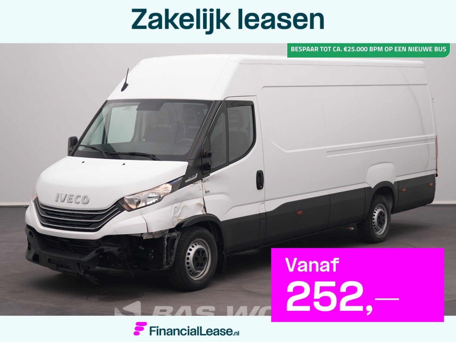 Iveco Daily 35S16 Schade/Damage! Automaat L3H2 160PK Airco C, Automaat, Stof, Gebruikt, Euro 6