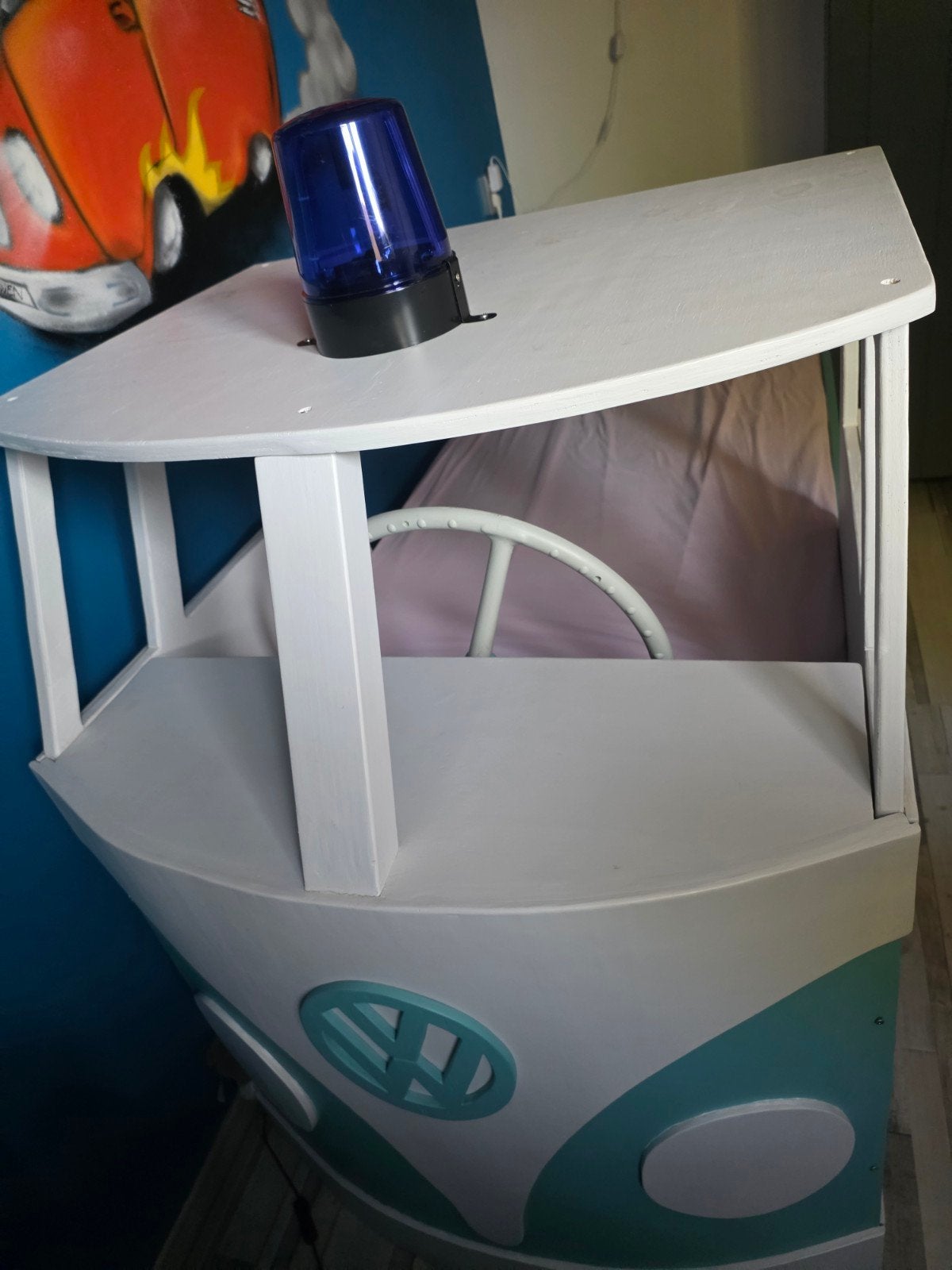 Volkswagen Bus Kinderbed, Ophalen, 85 tot 100 cm, Zo goed als nieuw, Matras