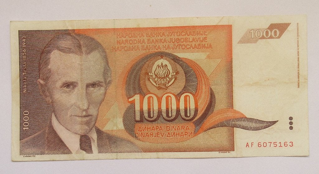 Joegoslavië 1.000 Dinara 1990, Verzenden, Joegoslavië