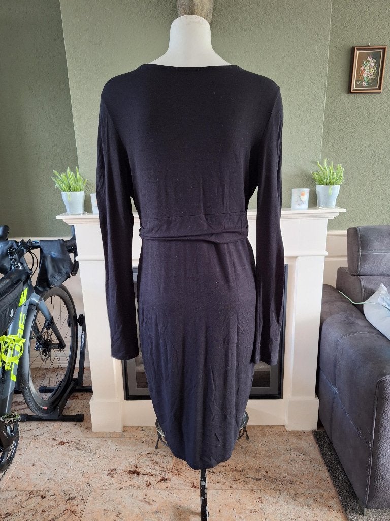 Expresso chique zwart jurk mt L 42 44, Zwart, Maat 42/44 (L), Zo goed als nieuw, Knielengte
