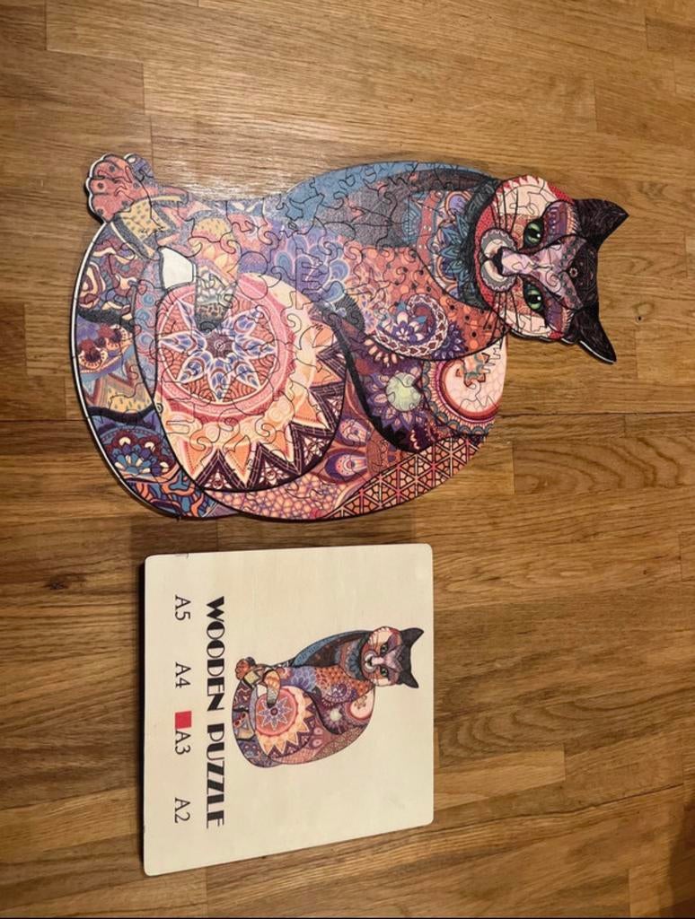 Houten puzzel, Hobby en Vrije tijd, Denksport en Puzzels, Ophalen of Verzenden, Minder dan 500 stukjes, Zo goed als nieuw, Legpuzzel