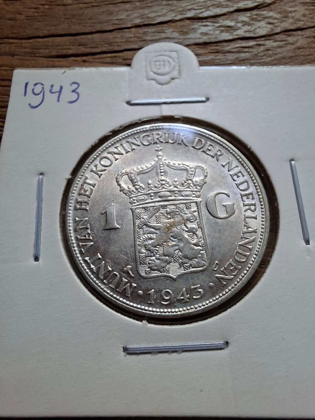 1 gulden 1943, 1 gulden, Zilver, Ophalen of Verzenden, Koningin Wilhelmina