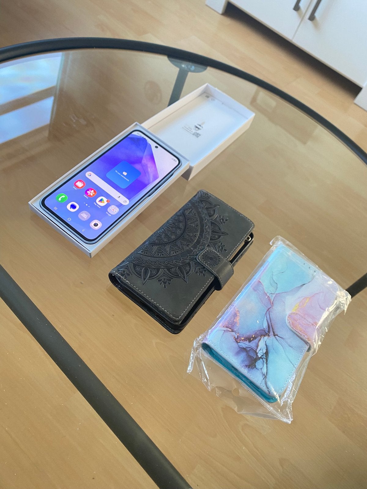 samsung galaxy A55 5G, Ophalen, Blauw, Touchscreen, Zo goed als nieuw