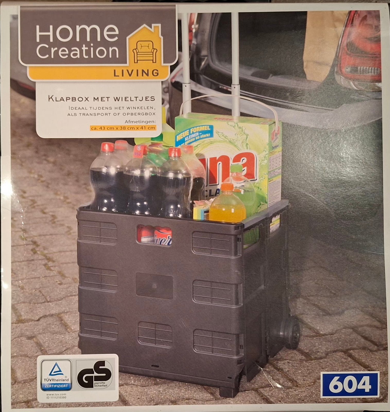 opvouwbare trolley krat, 40 tot 60 cm, Opvouwbaar, Nieuw, Minder dan 50 cm