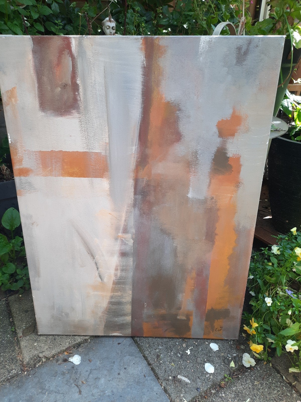 Abstract Schilderij Euf Lindeboom - 2005, Zwier II, Antiek en Kunst, Ophalen of Verzenden
