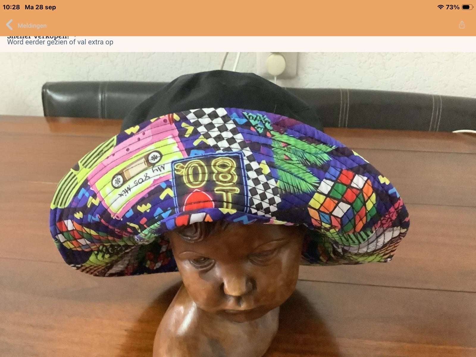 Bucket Hat 'I Love 80s' - Retro Stijl Hoed, Verzenden, Nieuw, One size fits all, Hoed