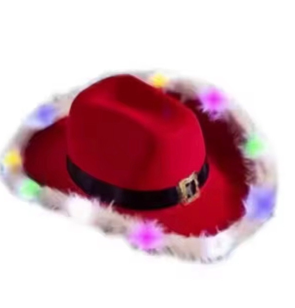 Kerstmis lichtgevende hoed cowboyhoed kerstmuts, Ophalen of Verzenden