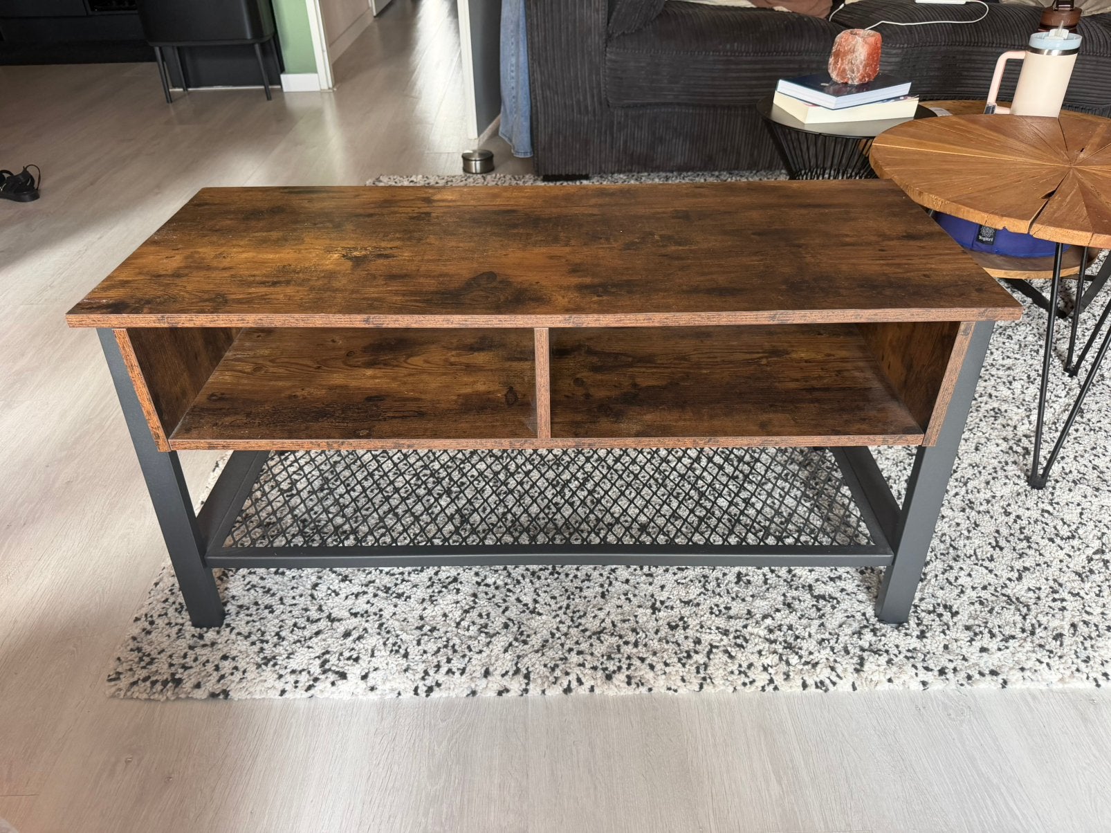 Tv meubel - industrieel design - 100x40x50 cm, Ophalen, Zo goed als nieuw, 25 tot 50 cm, Rechthoekig