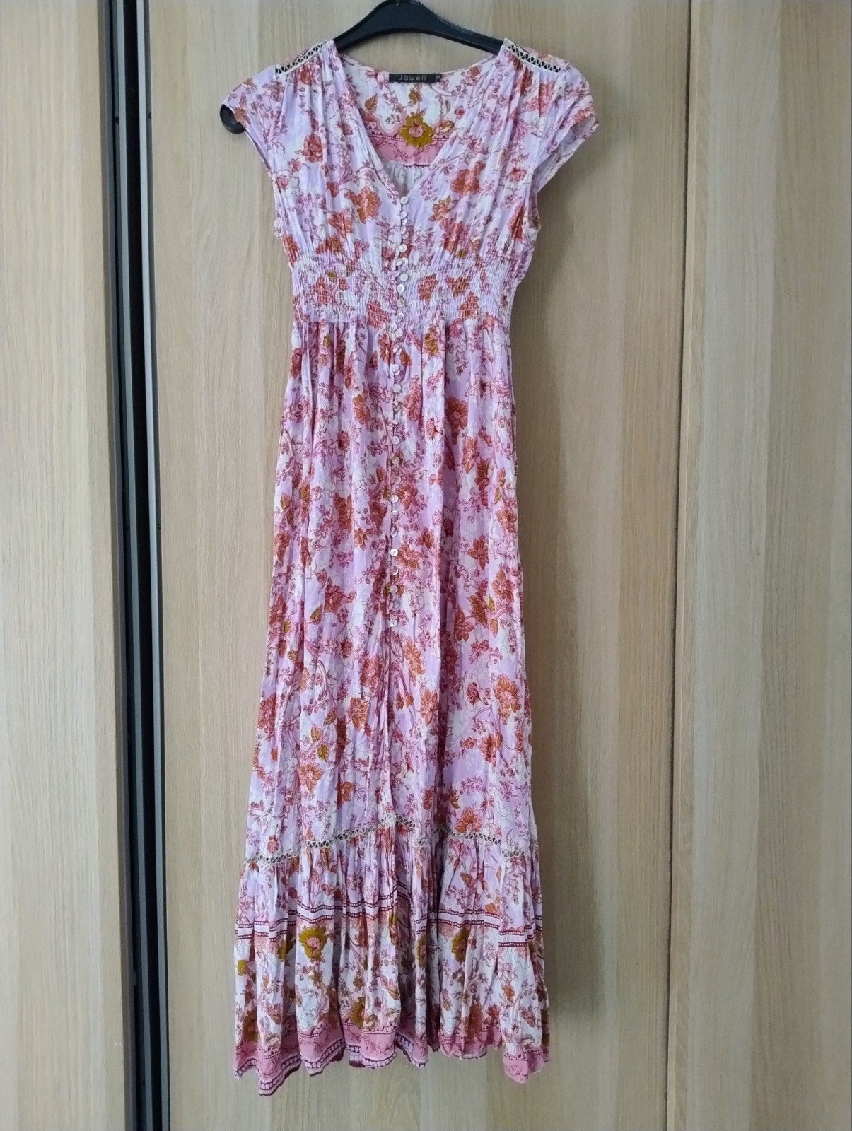 Jöwell Maxi Jurk Bloemenprint Maat S, Kleding | Dames, Maat 38/40 (M), Jöwell, Ophalen of Verzenden, Zo goed als nieuw