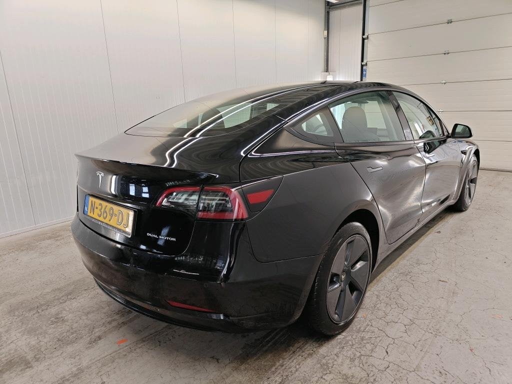 Tesla Model 3 Long-Range AWD 351pk 75 kWh 93.9% SoH FACELIFT, Auto's, Automaat, Gebruikt, Zwart, Zwart