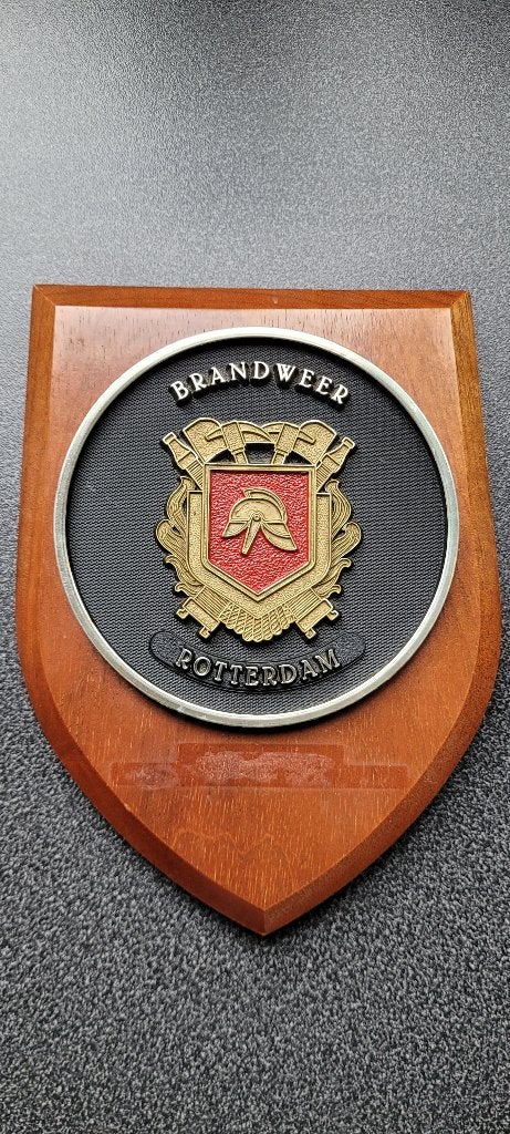 Brandweer schildje Rotterdam, Ophalen of Verzenden