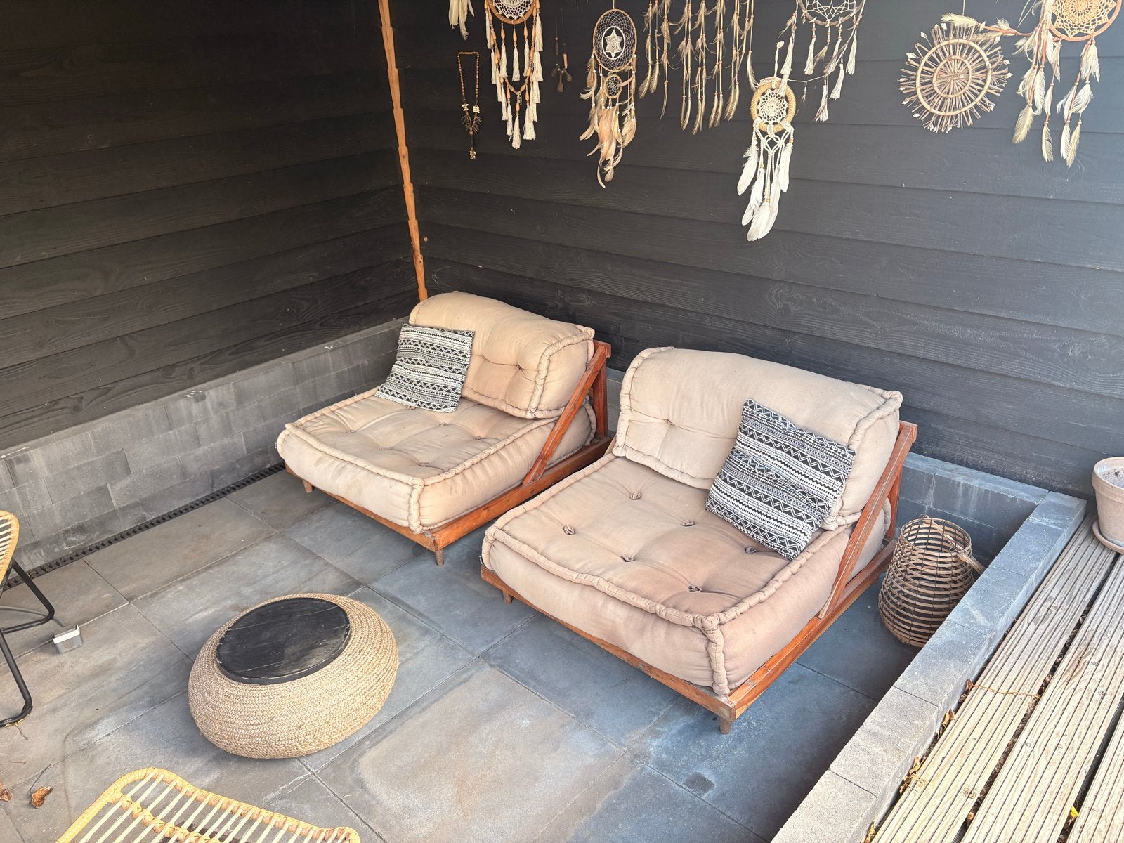 Gratis af te halen: 2 loungestoelen, Tuin en Terras, Gebruikt, Loungeset, Stoel, Hout
