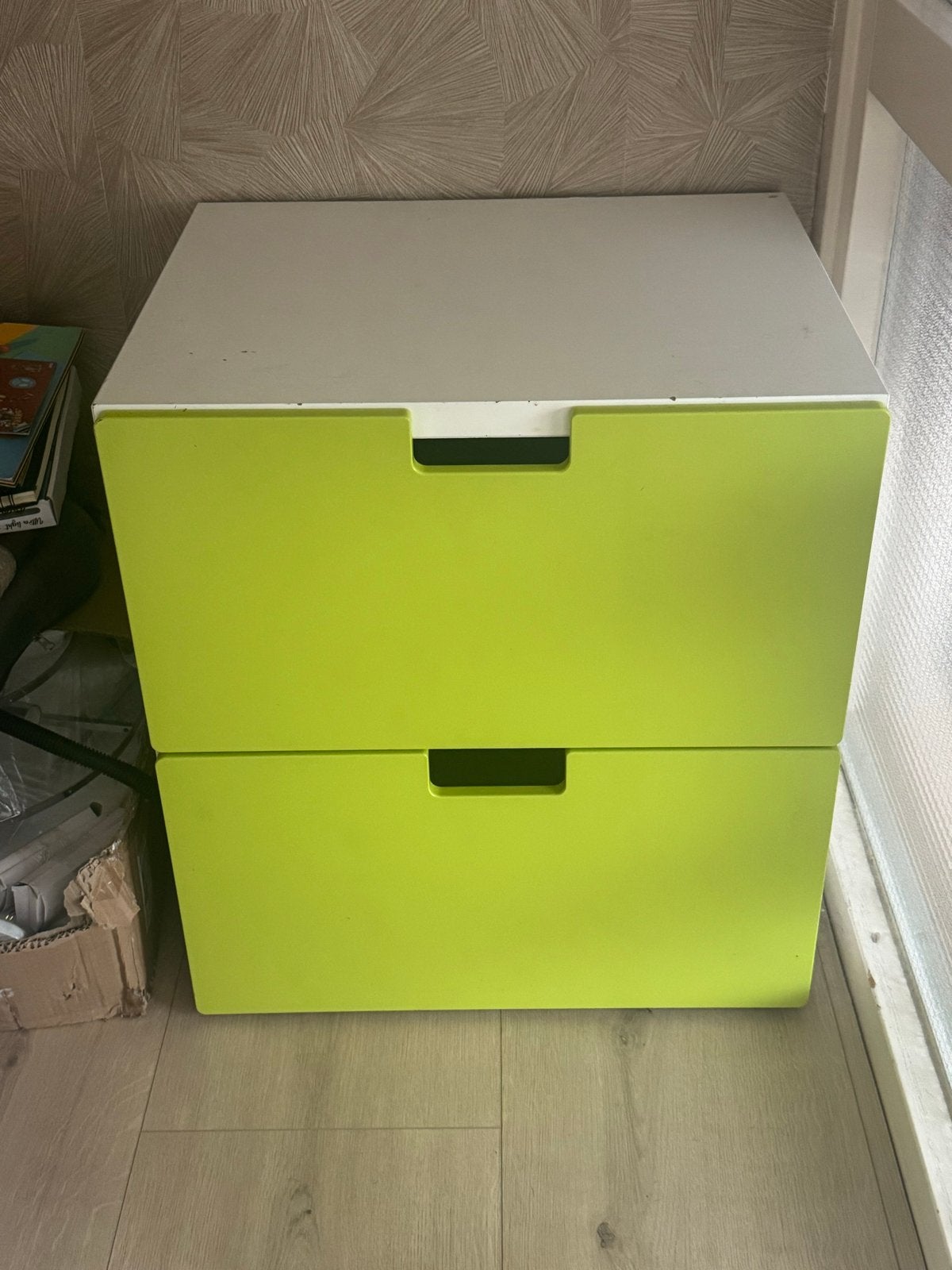 IKEA kastje met lades - groen/wit (klein gat), Ophalen, Overige materialen, Minder dan 50 cm, Gebruikt