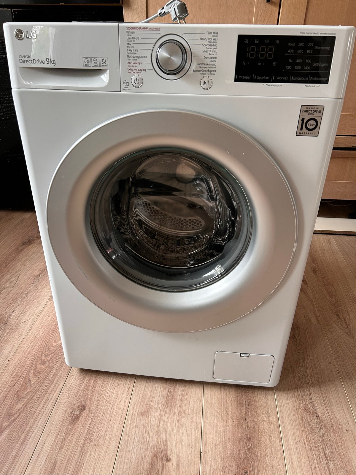LG Direct Drive Wasmachine Energieklasse A, Ophalen, 1200 tot 1600 toeren, Gebruikt, 8 tot 10 kg