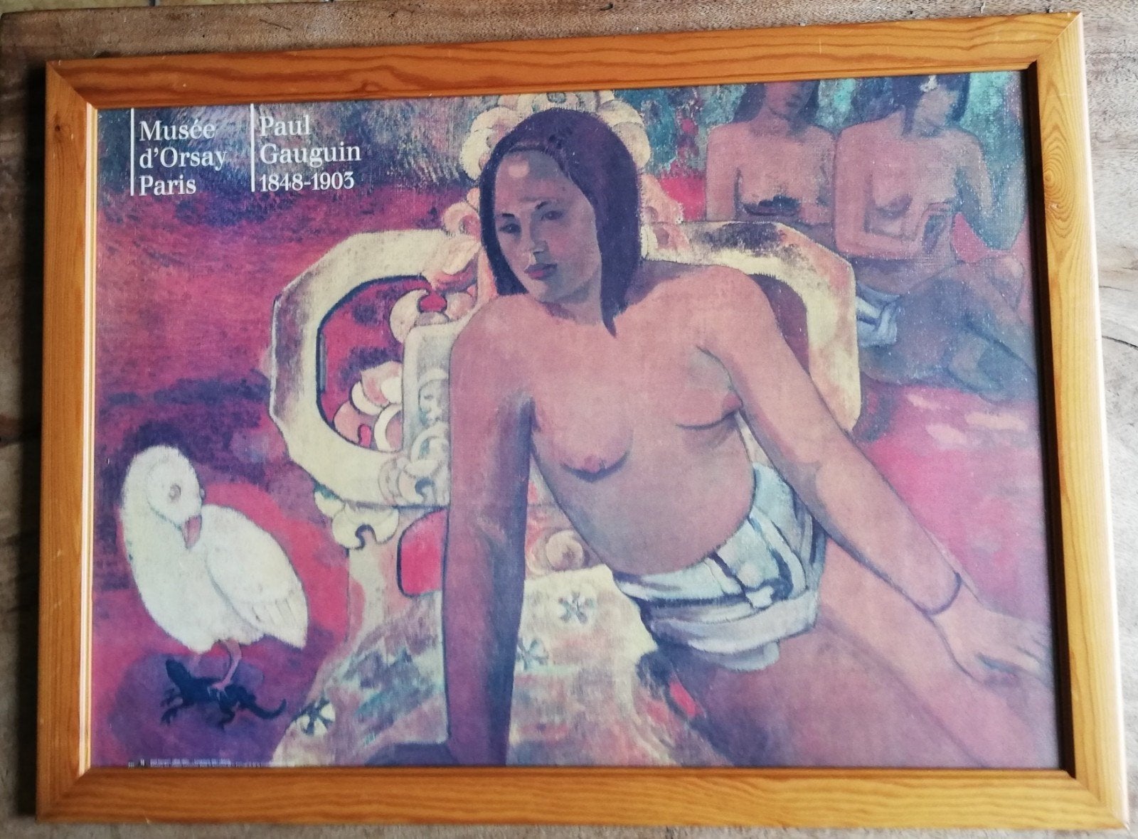 Paul Gauguin, Musee d'Orsay Paris. Poster. 77/57 cm., Ophalen, Met lijst, Rechthoekig Liggend, Zo goed als nieuw