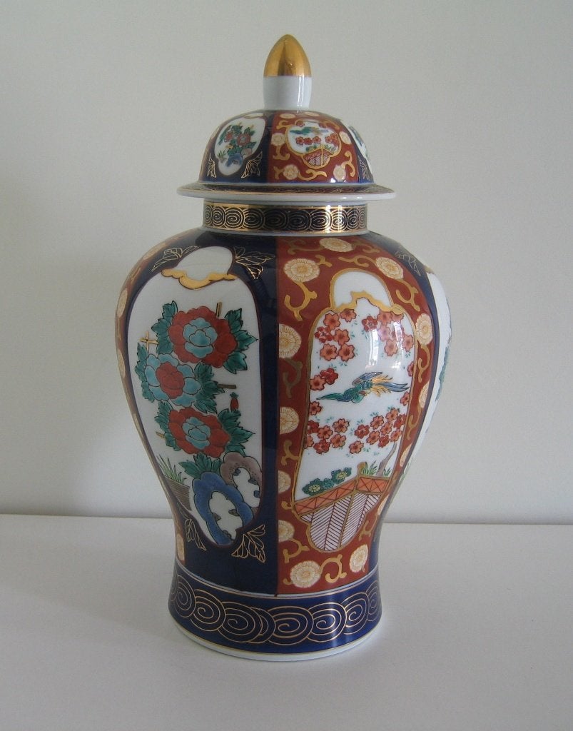 Japanse Imari vaas + deksel  -  1019, Japan, Ophalen