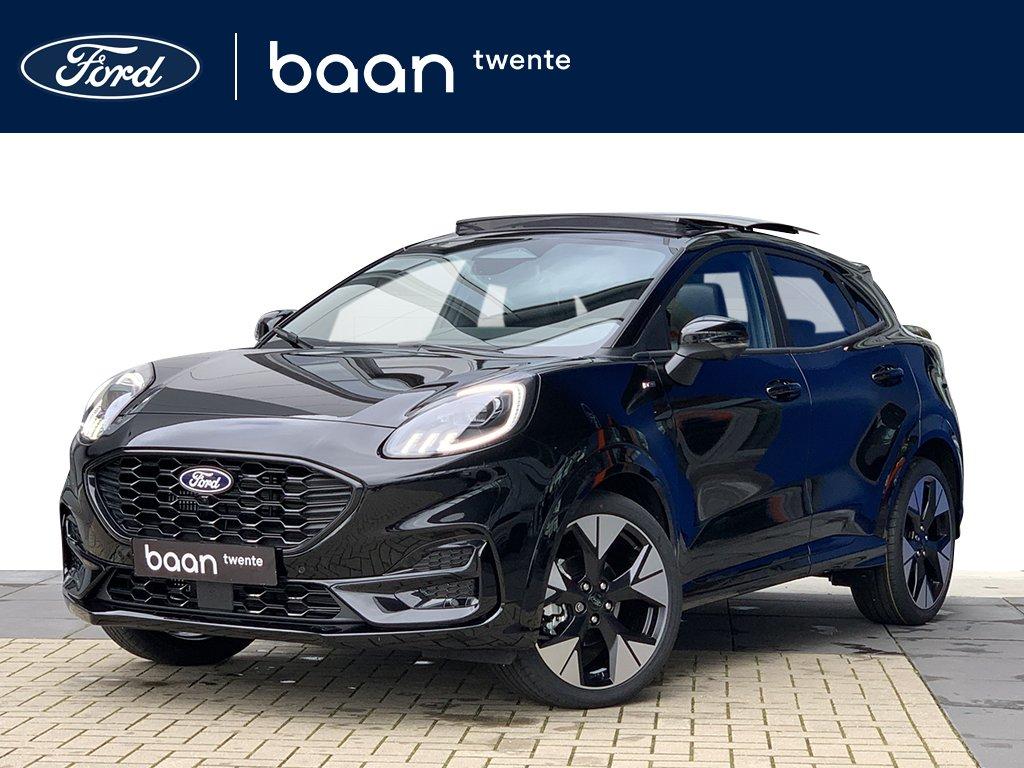 Ford Puma 1.0 EcoBoost Hybrid ST-Line X Automaat | Panoramad, 12 maanden, Puma, Zwart, Zwart