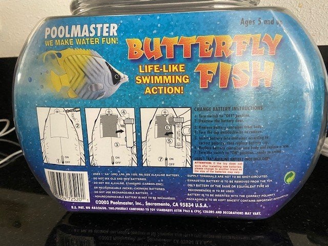 Vintage Butterfly Fish Swimming action Poolmaster USA 2003, Ophalen of Verzenden, Nieuw, Overige typen