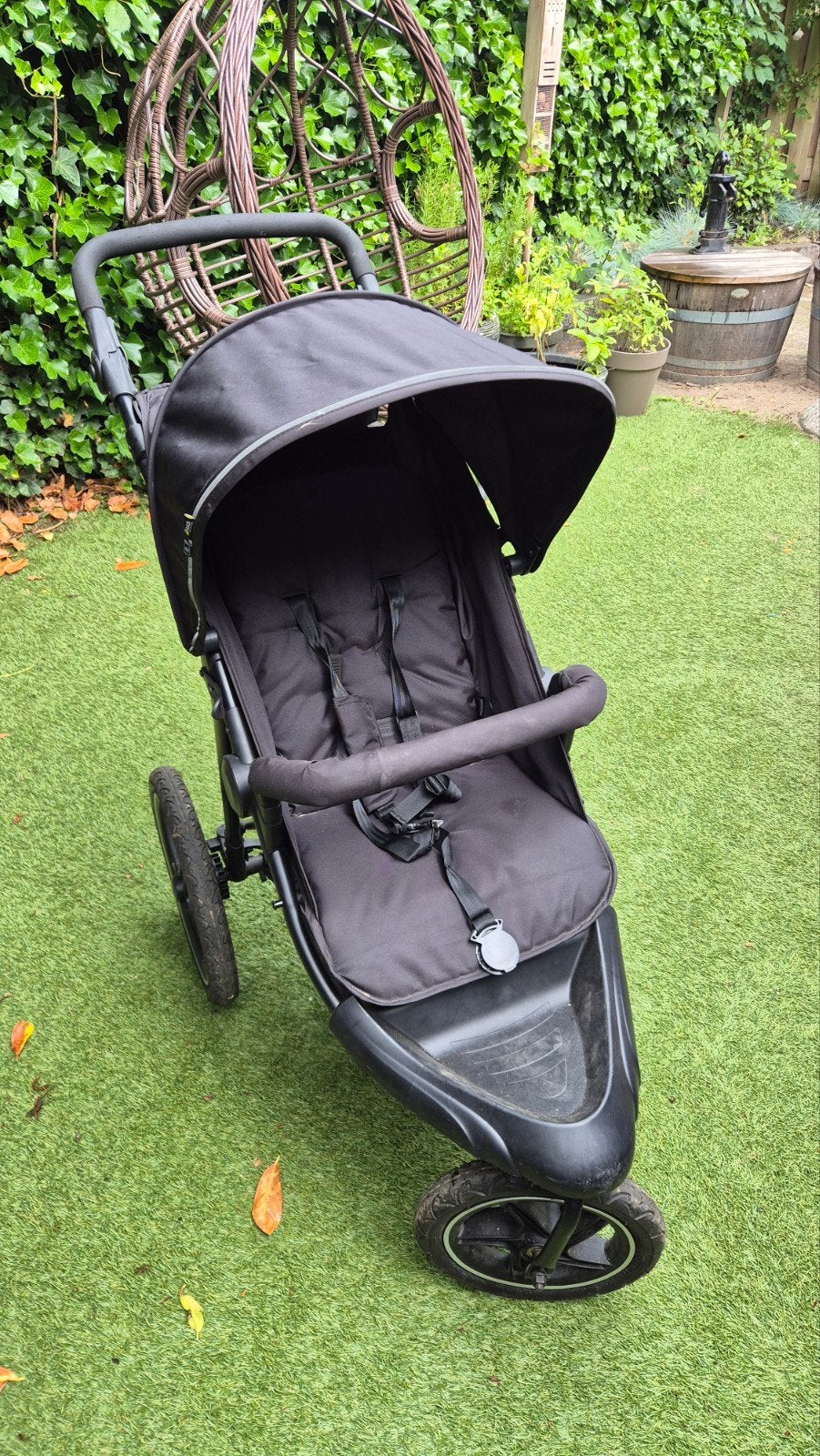 Hauck Runner 2 Hardloop Kinderwagen - Zwart, Kinderen en Baby's, Kinderwagens en Combinaties, Verstelbare duwstang, Zo goed als nieuw