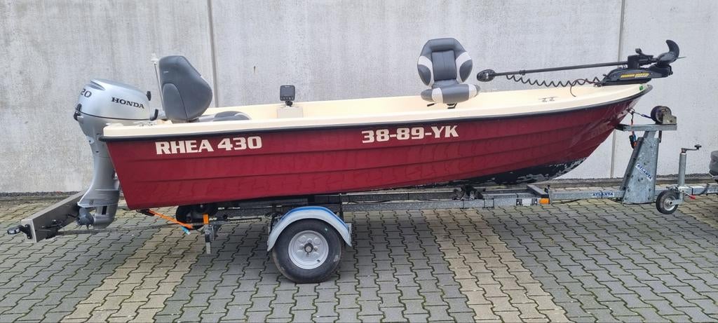 Rhea V430, Honda 20PK, Minn Kota Fronttroller, Atlanta, Ophalen, 10 tot 30 pk, Zo goed als nieuw, 3 tot 6 meter