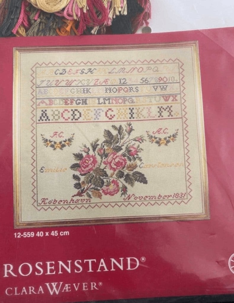 BORDUURPAKKET EVA ROSENSTAND ZELDZAME MERKLAP ANTIEKE ROZEN, Verzenden, Nieuw, Handborduren, Borduurpakket