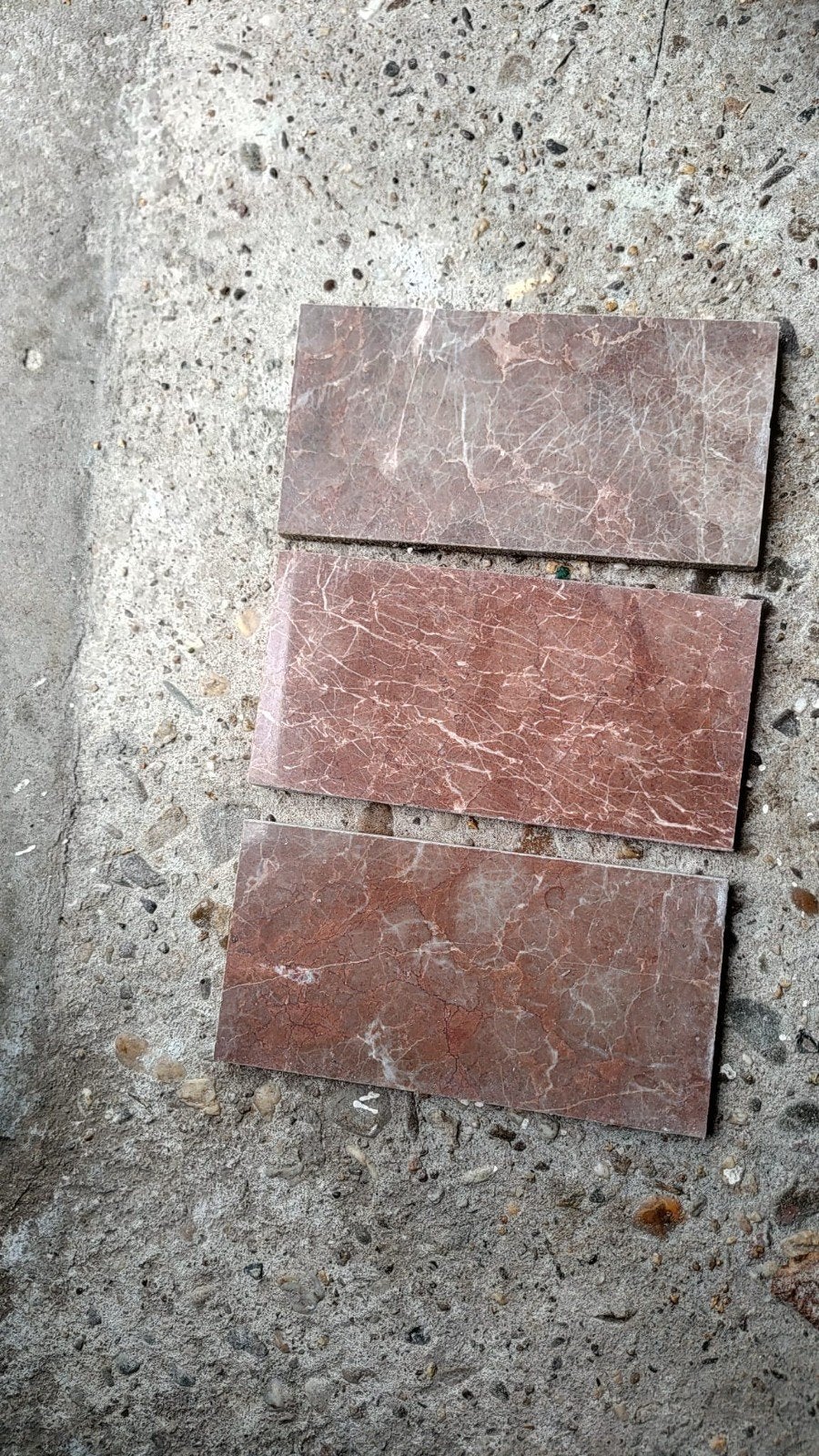 Natuurstenen tegels rood bruin marmer 10x20 cm, ruim 6m2, Doe-het-zelf en Verbouw, Nieuw, 20 tot 40 cm, Vloertegels, Marmer