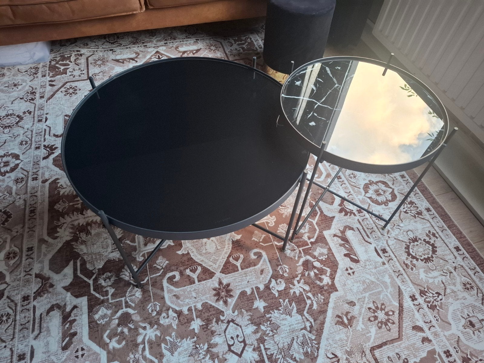 Salontafel Zuiver Cupid zwart, Huis en Inrichting, Tafels | Salontafels, Ophalen, 50 tot 100 cm, Rond, 50 tot 100 cm