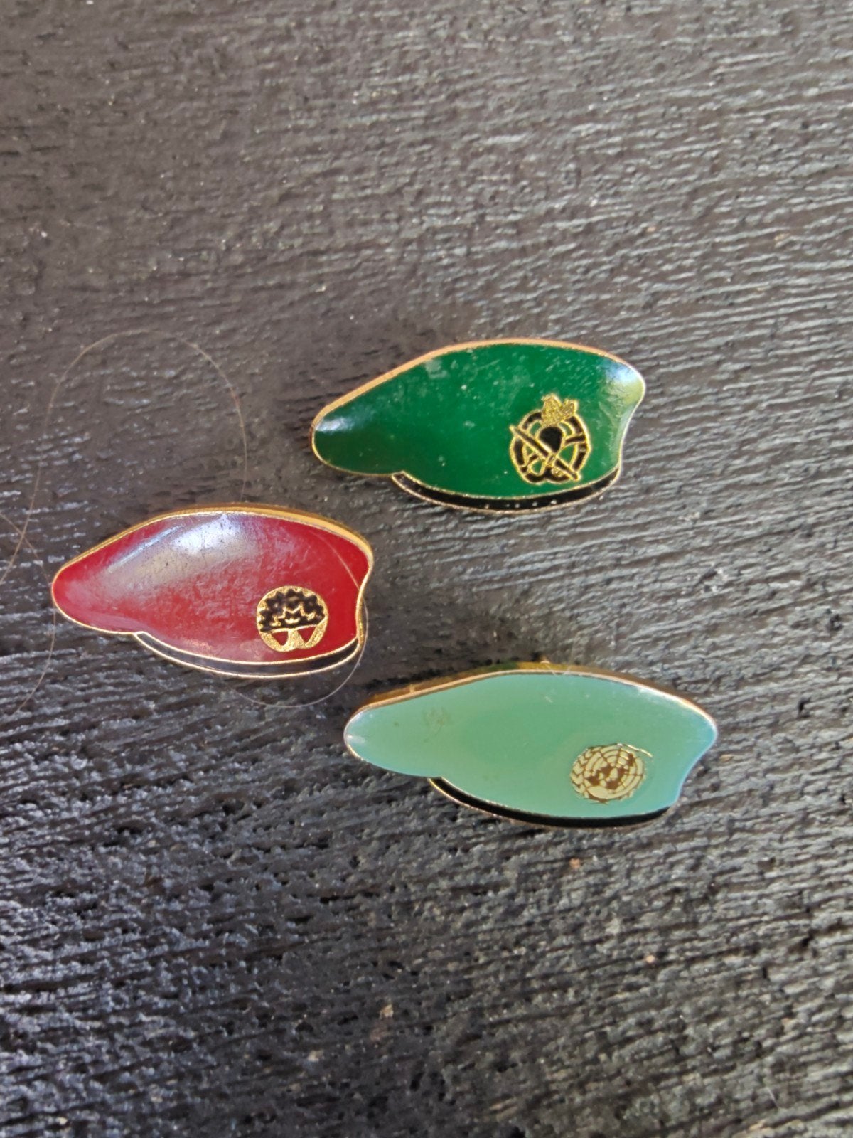 3 pins Luchtmobiele Brigade, Korps Commandotroepen en VN, Verzenden, Landmacht, Nederland, Embleem of Badge