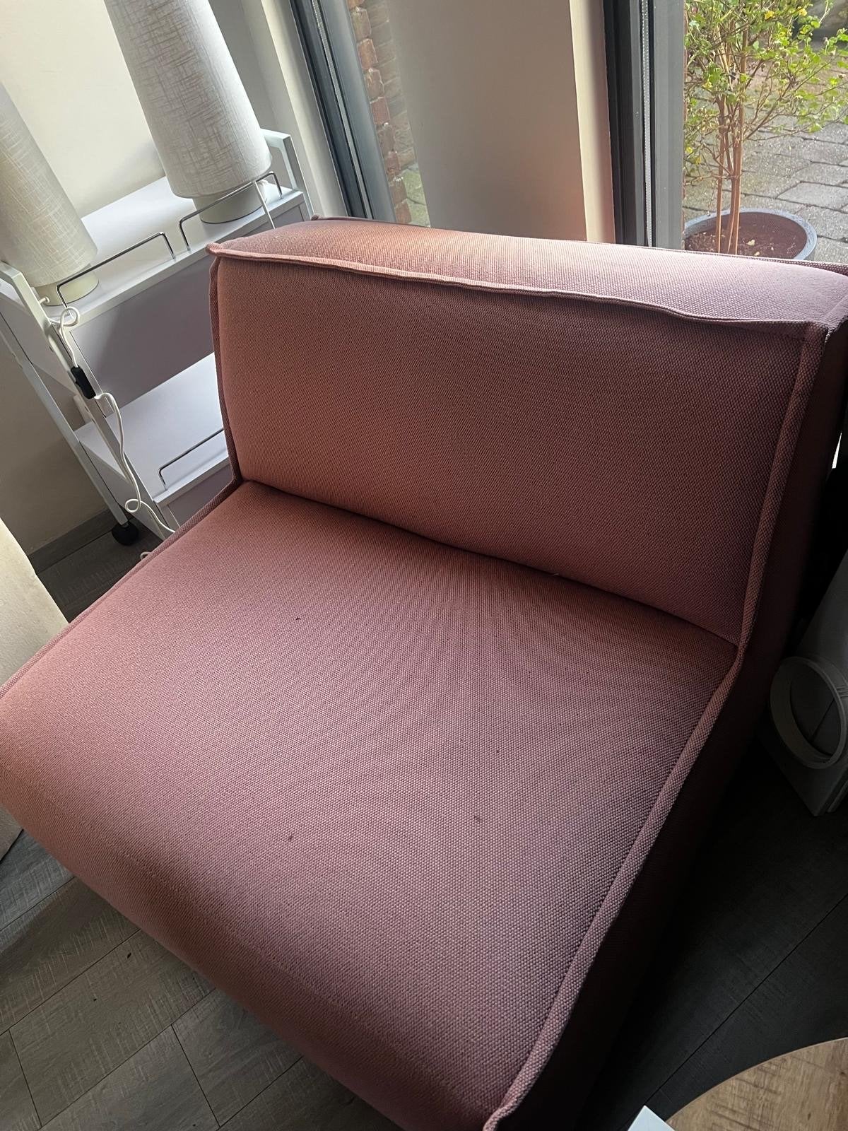 Roze stoffen fauteuil - Zo goed als nieuw, Ophalen, Overige kleuren, Zo goed als nieuw, Eén