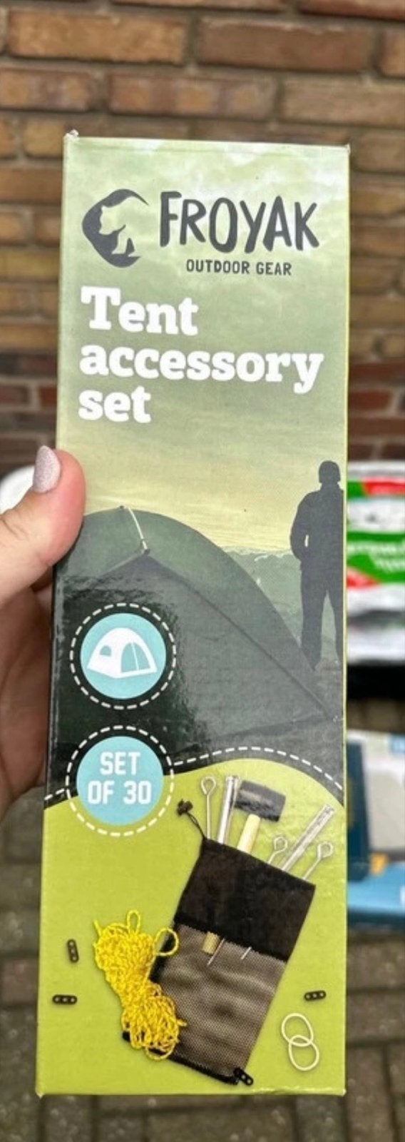 Froyak Tent Accessoire Set - 30-delig, Caravans en Kamperen, Ophalen, Nieuw