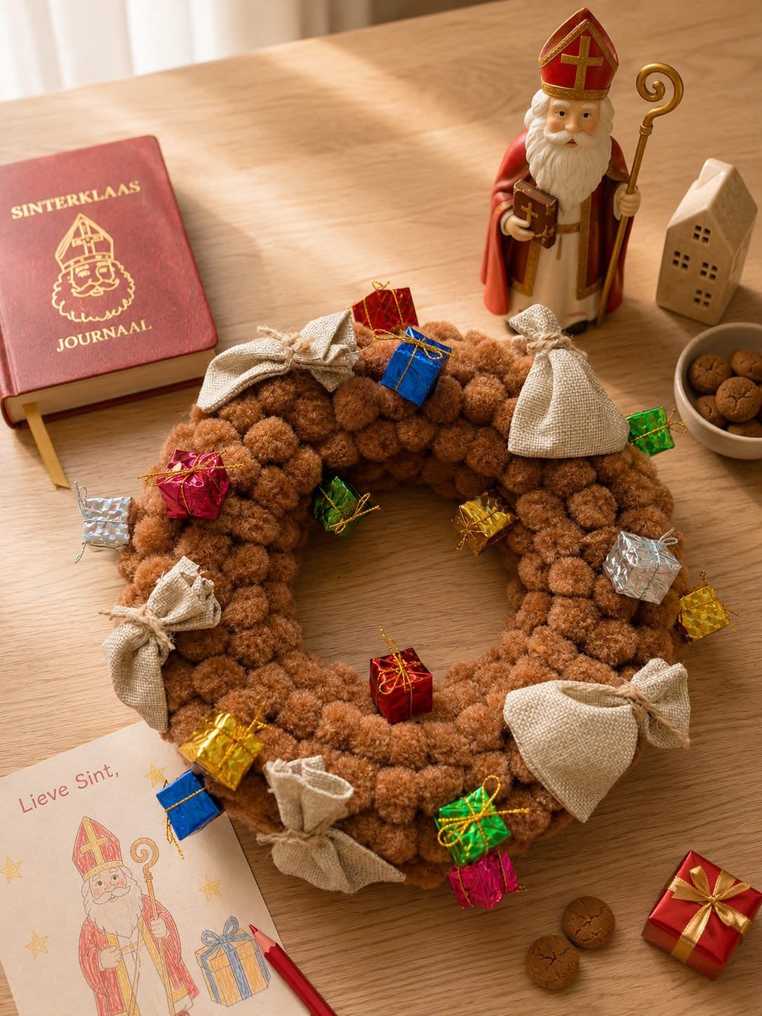 Sinterklaas/pepernoten krans, Ophalen of Verzenden, Nieuw