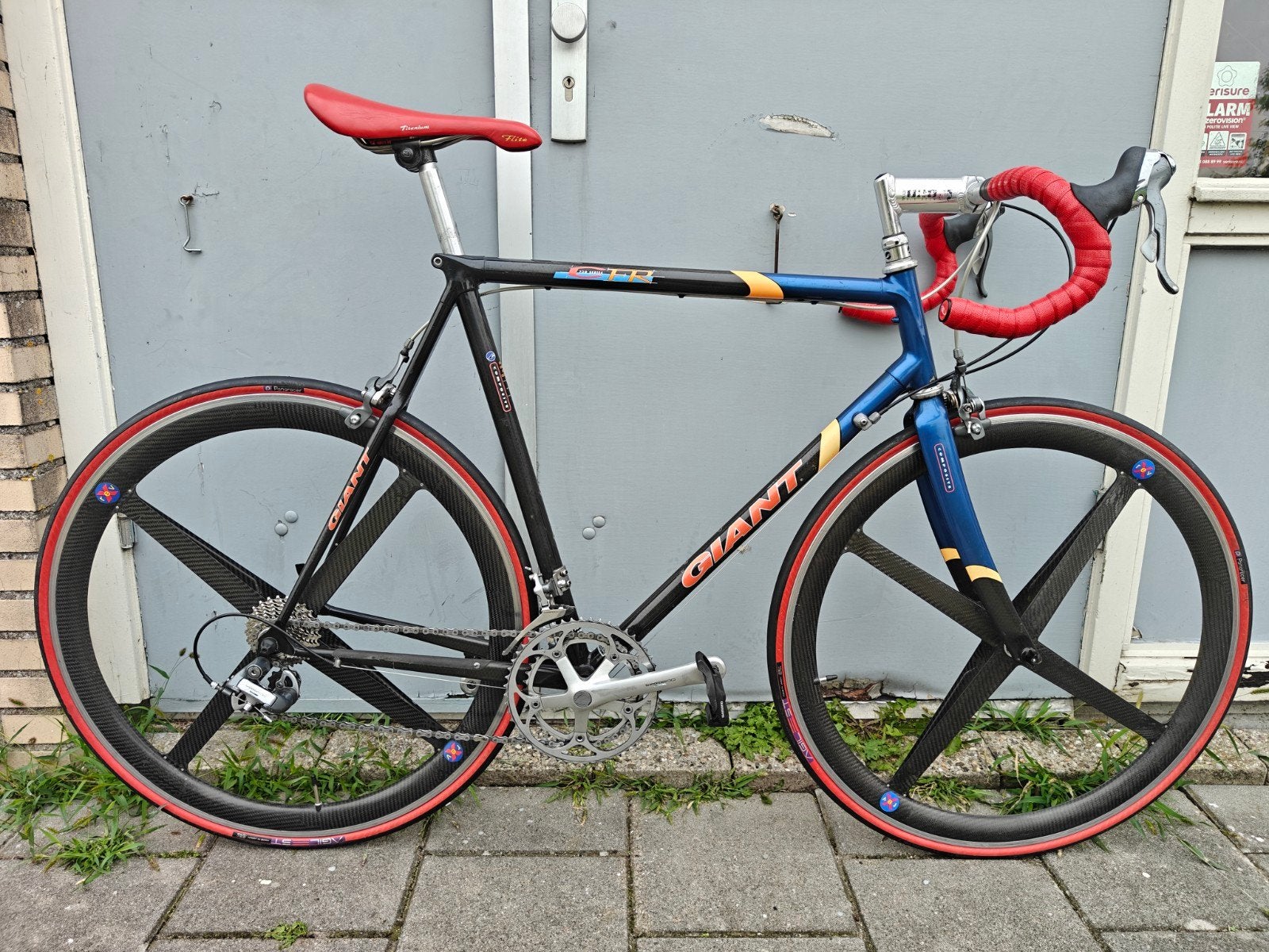 Vintage Giant racefiets – carbon frame en wielen, Fietsen en Brommers, Ophalen, Gebruikt, Carbon, Giant