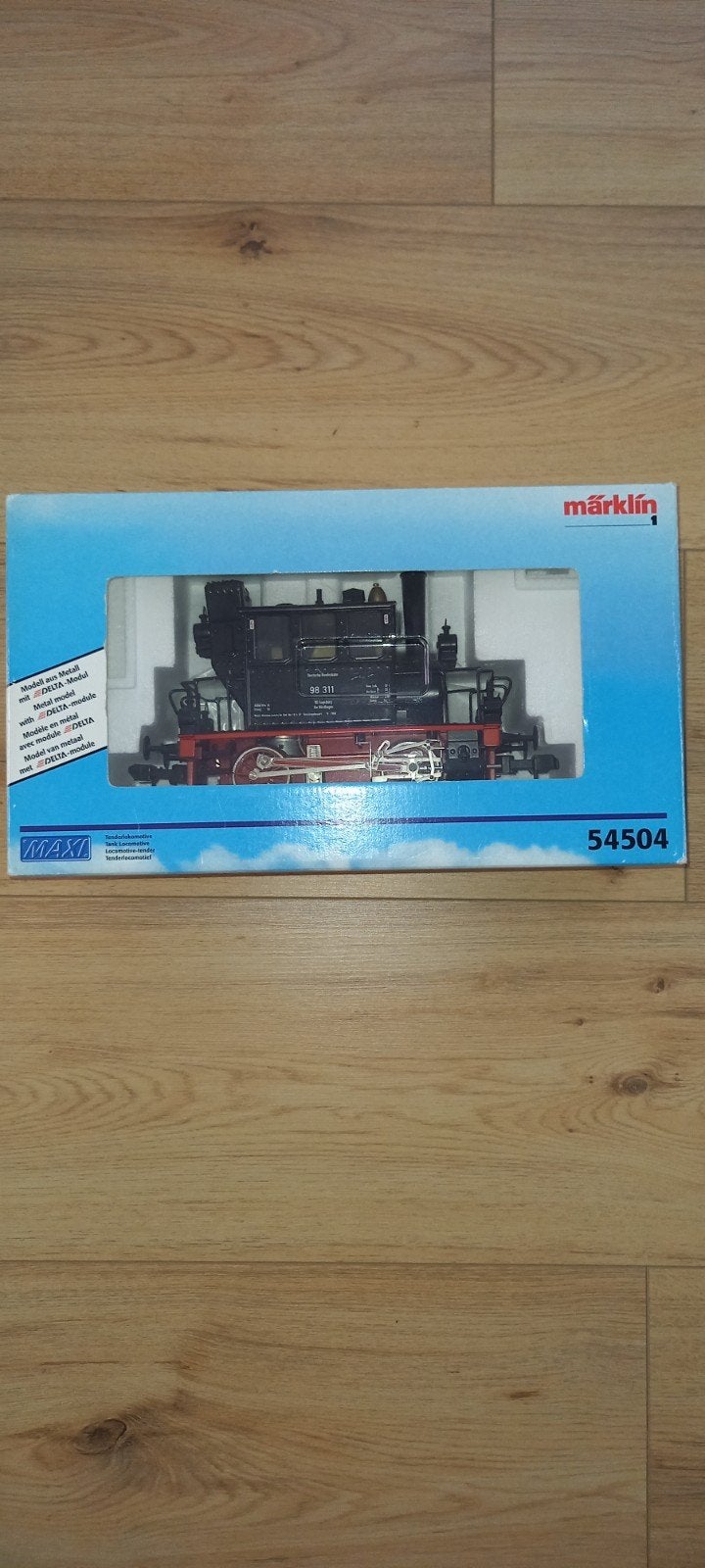 Märklin Spoor 1 stoomlocomotief 54504 "Glaskasten" in OVP., Ophalen, Locomotief, Gelijkstroom of Wisselstroom, Zo goed als nieuw