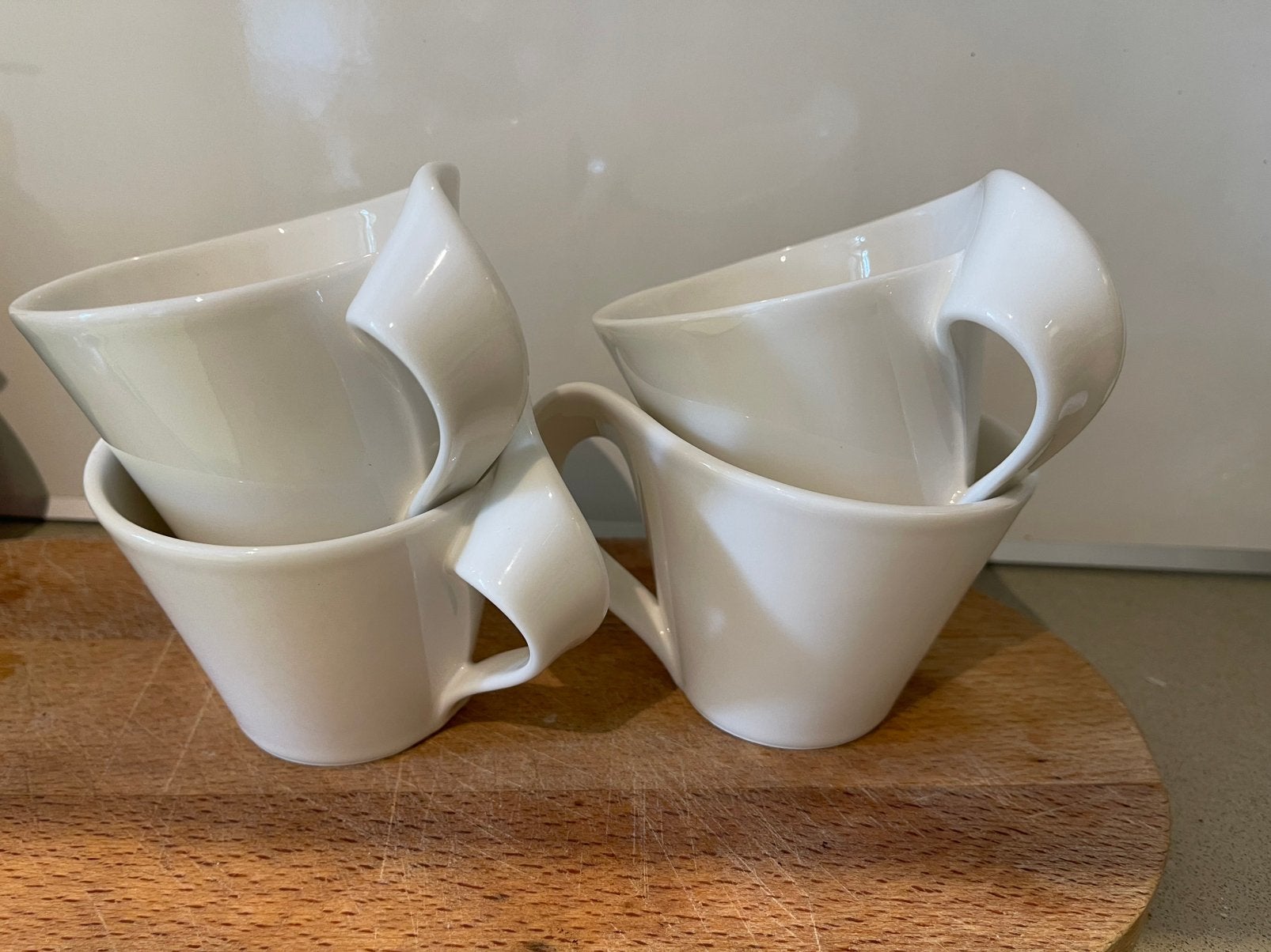 Villeroy & boch bekers zgan 4 stuks, Ophalen, Zo goed als nieuw, Overige stijlen, Kop(pen) en/of Schotel(s)