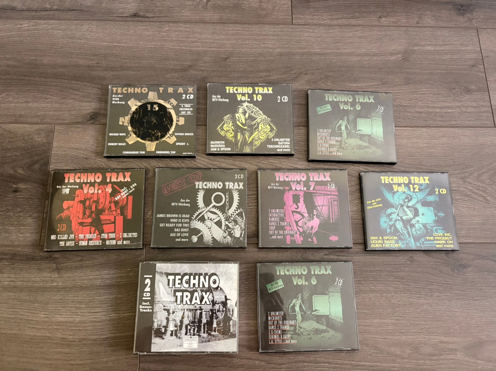 9x Techno Trax, Ophalen of Verzenden, Gebruikt