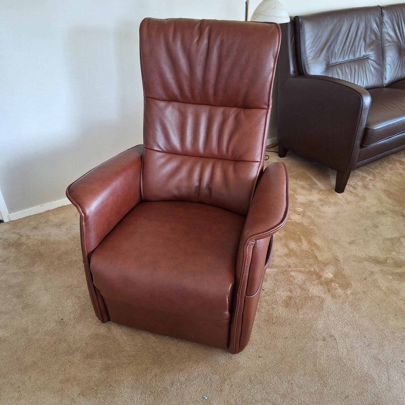 Sta-op stoel / relax feauteuil, Ophalen, Gebruikt, Bruin, Modern, Comfort