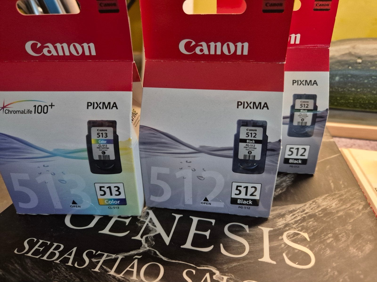 Canon Pixma Inktcartridges: 2x Zwart (512) en 1x Kleur (513), Ophalen, Kleur printen, Canon, Printer