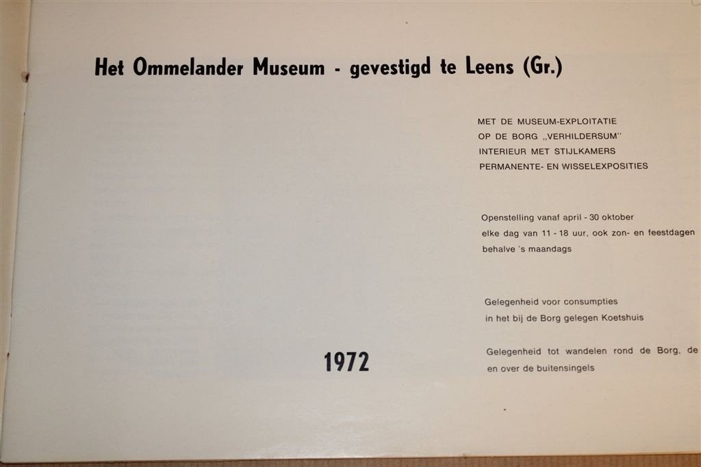 Oude Groninger Kerken — Catalogus Museum Verhildersum [1972], Ophalen of Verzenden, Gelezen