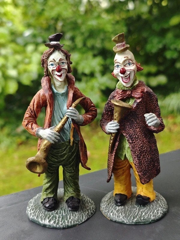 Vintage Clown Beeldjes - Muzikanten Set, Ophalen of Verzenden, Gebruikt
