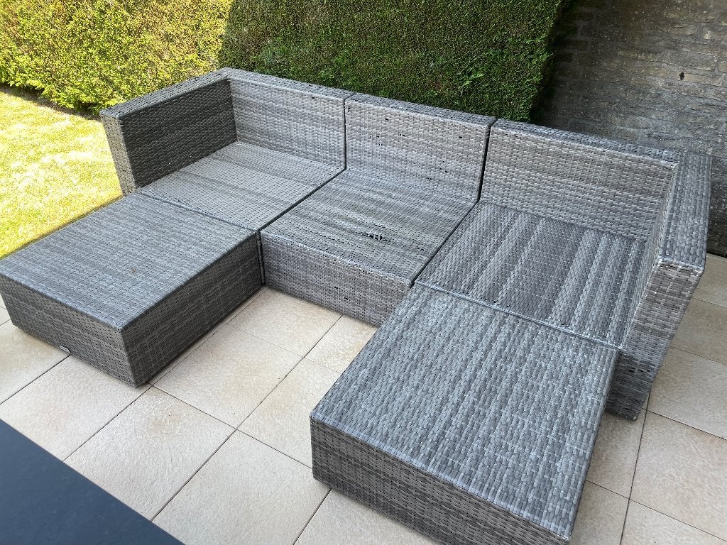 Loungebank, Tuin en Terras, Ophalen, Gebruikt, Bank, 3 zitplaatsen