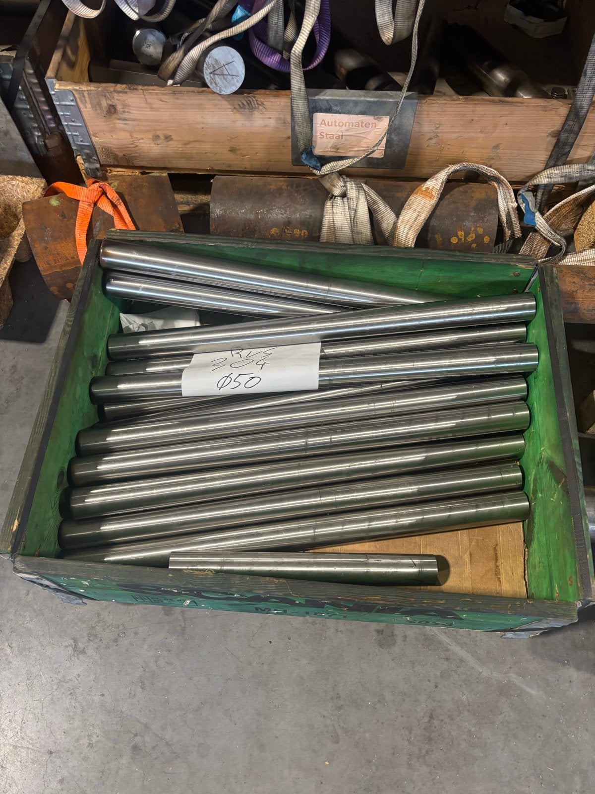 Rvs 304 Ø50mm voor draaibank hobby projecten, Ophalen, Gebruikt, Onderdeel